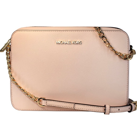 MICHAEL Michael Kors Handbags - Michael Kors Crossbody Bag Women Jet Set Travel Large E/W Chain Strap Blush Pink